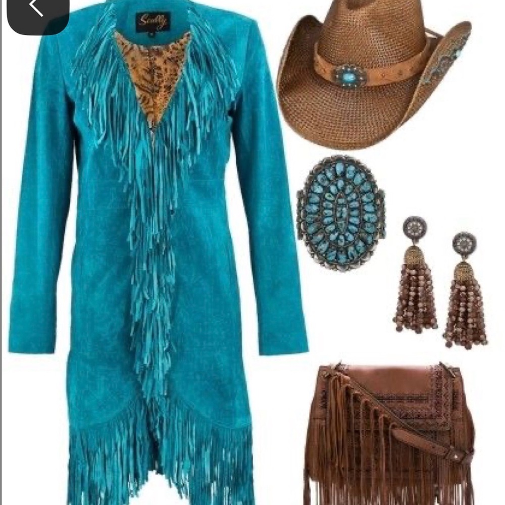 Scully Brown Suede Maxi Fringe Jacket - Picture 7 of 10
